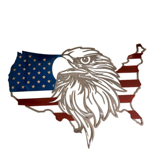 United States Outline Eagle Flag